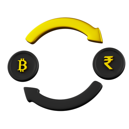 Bit Coin Corversation  3D Icon