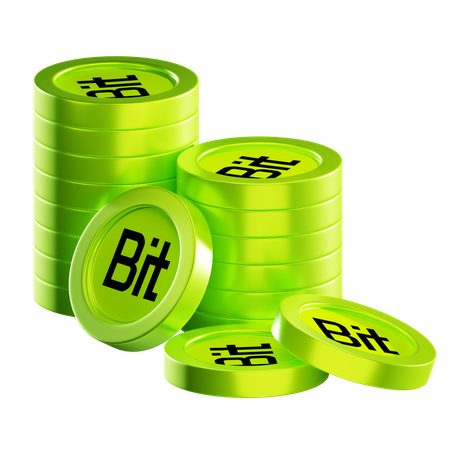 Bit Coin Stacks  3D Icon