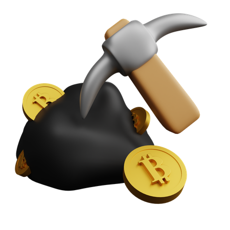 Bit de mineração  3D Icon