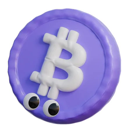 Bitcoin 3 D Balloon Icon 3D Icon