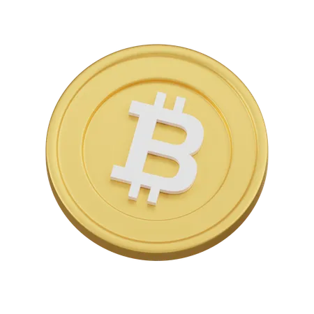 A Golden Coin With A Bitcoin Symbol Stands Out Prominently With Digital Patterns Symbolizing Cryptocurrency 3D Icon
