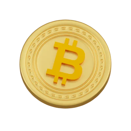 A Golden Coin With A Bitcoin Symbol Stands Out Prominently With Digital Patterns Symbolizing Cryptocurrency 3D Icon