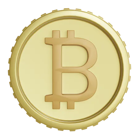 Money Gold Coin Bitcoin 3 D Icon With High Resolution Render Business Illustration 3D Icon