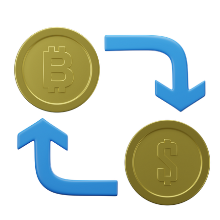 Bitcoin a usd  3D Illustration