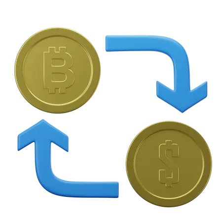 Bitcoin a usd  3D Illustration