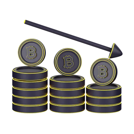 Bitcoin-Rückgang  3D Icon