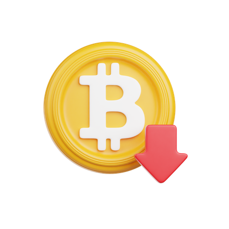 Bitcoin-Absturz  3D Icon