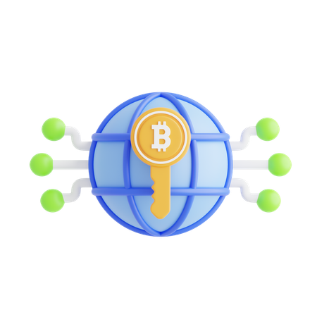 Bitcoin Access  3D Icon