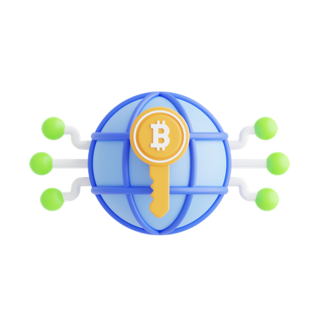 Bitcoin Access  3D Icon