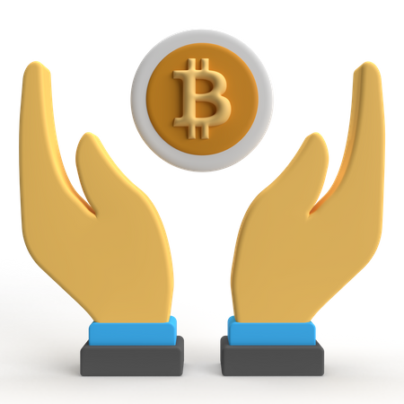 Bitcoin aceito  3D Icon