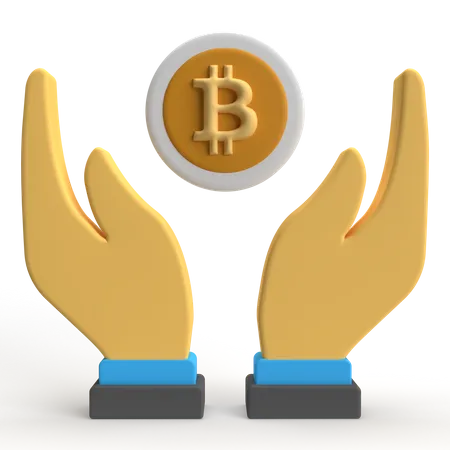 Bitcoin aceito  3D Icon