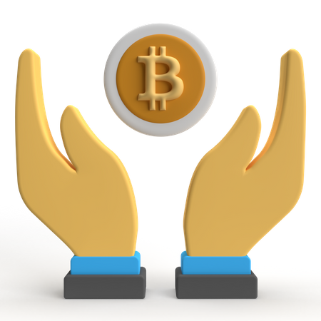 Bitcoin aceptado  3D Icon