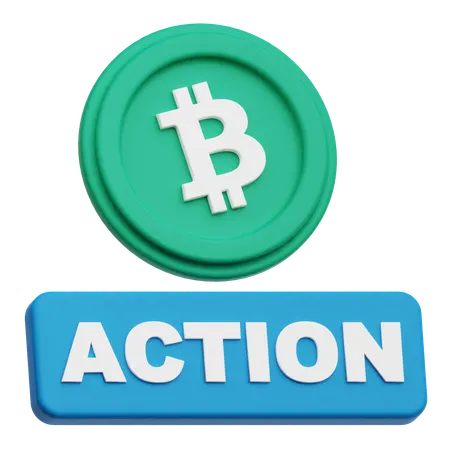 Bitcoin Action  3D Icon