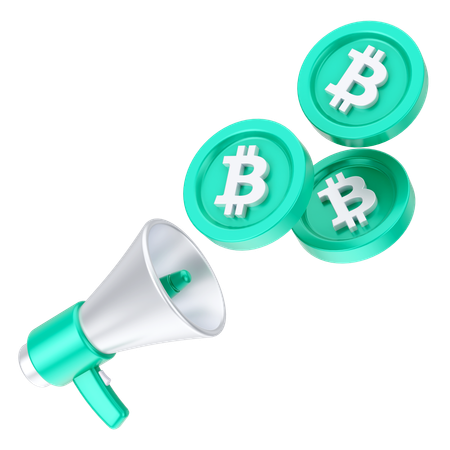 Bitcoin Ads  3D Icon