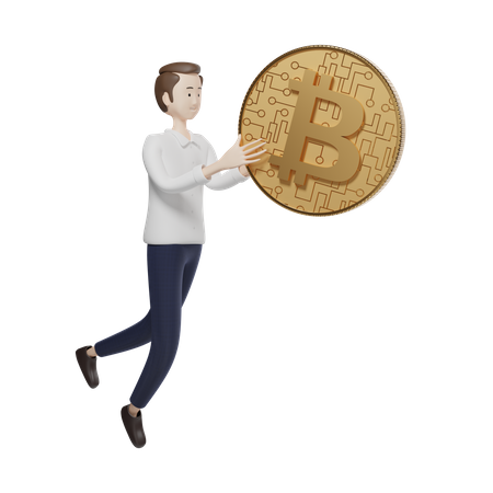 Bitcoin Agent 3D Illustration