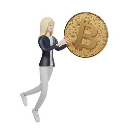Bitcoin Agent 3D Illustration