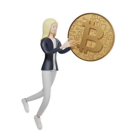 Bitcoin Agent  3D Illustration
