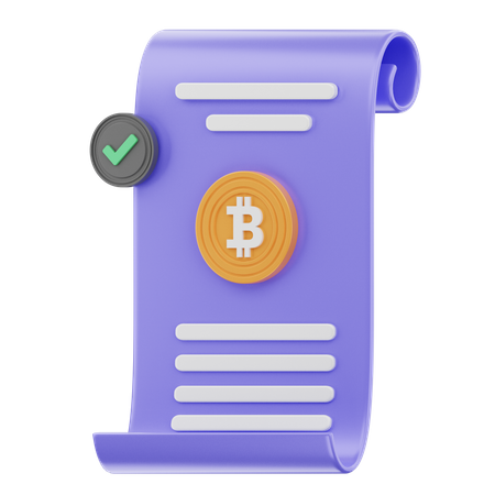 Bitcoin Agreement  3D Icon