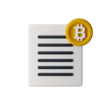 Bitcoin Agreement  3D Icon