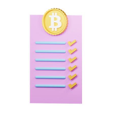 Bitcoin Agreement  3D Icon