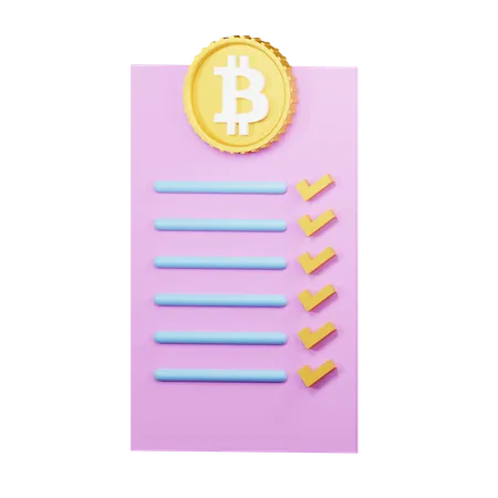 Bitcoin Agreement  3D Icon