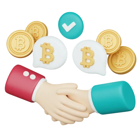 Bitcoin Agreement  3D Icon