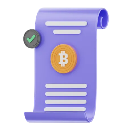 Bitcoin Agreement 3 D Illustration 3D Icon