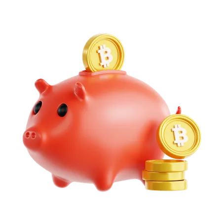 Ahorros de bitcoins  3D Icon