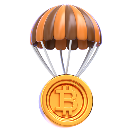 Bitcoin Airdrop  3D Icon