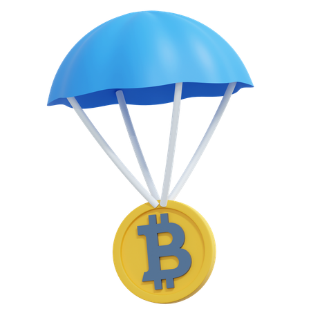 Bitcoin Airdrop  3D Icon