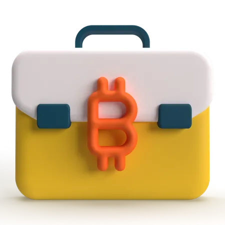 Bitcoin-Aktentasche  3D Icon