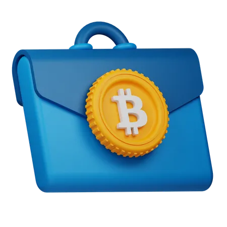 Bitcoin-Aktentasche  3D Icon