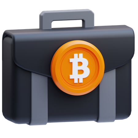 Bitcoin-Aktentasche  3D Icon