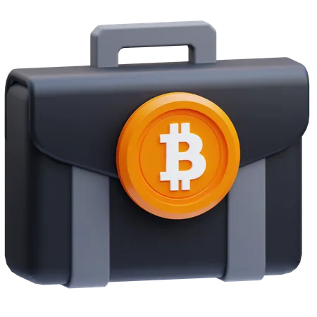 Bitcoin-Aktentasche  3D Icon