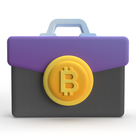 Bitcoin-Aktentasche  3D Icon