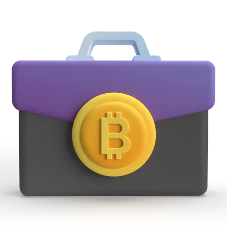 Bitcoin-Aktentasche  3D Icon