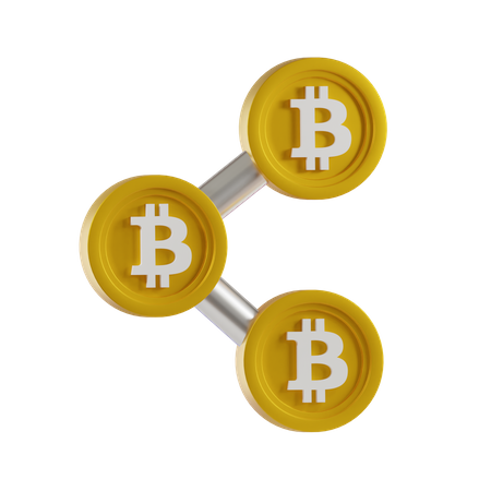 Bitcoin aktie  3D Icon