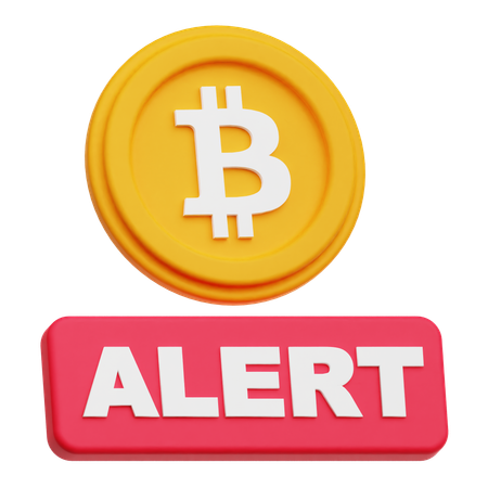 Bitcoin Alert  3D Icon
