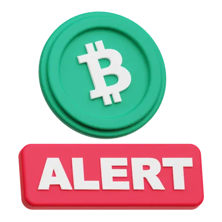 Bitcoin Alert 3D Icon