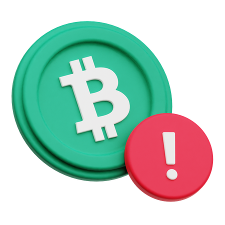 Bitcoin Alert  3D Icon