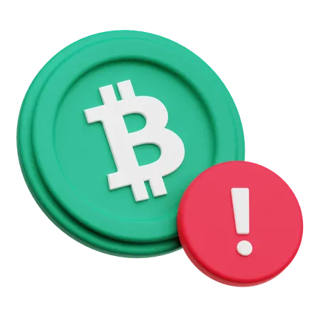 Bitcoin Alert  3D Icon