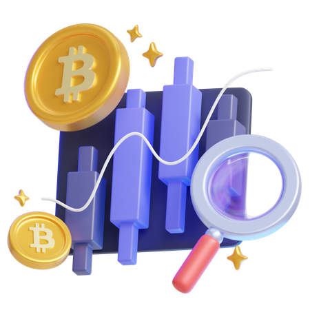 Bitcoin-Analyse  3D Icon