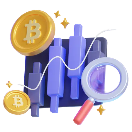 Bitcoin-Analyse  3D Icon