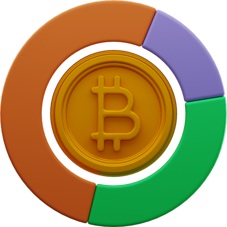 Bitcoin-Analyse  3D Illustration