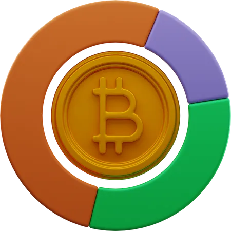 Bitcoin-Analyse  3D Illustration