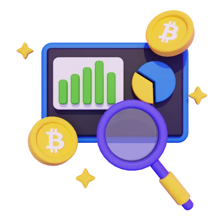 Bitcoin Analysis  3D Icon