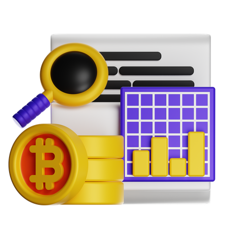 Bitcoin Analysis  3D Icon