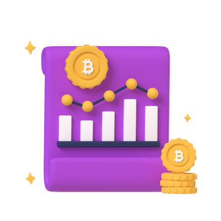 Bitcoin Analysis  3D Icon