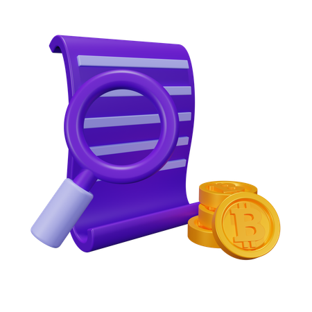 Bitcoin Analysis  3D Icon