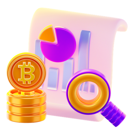 Bitcoin Analysis  3D Icon